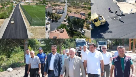 Çorum Belediyesi Uğurludağ’da asfalt çalışmalarına destek verdi!